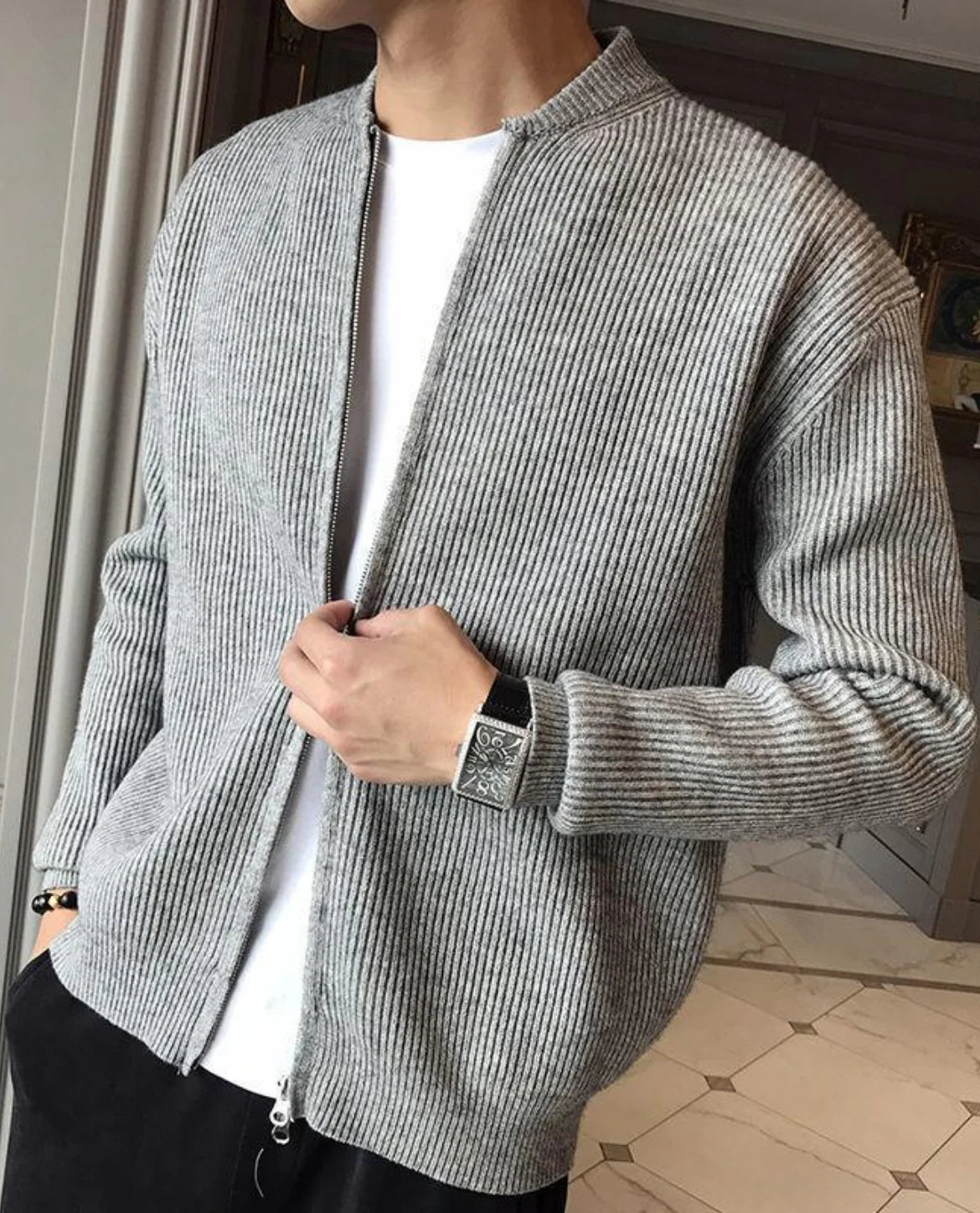 Reims Knit Zip Cardigan