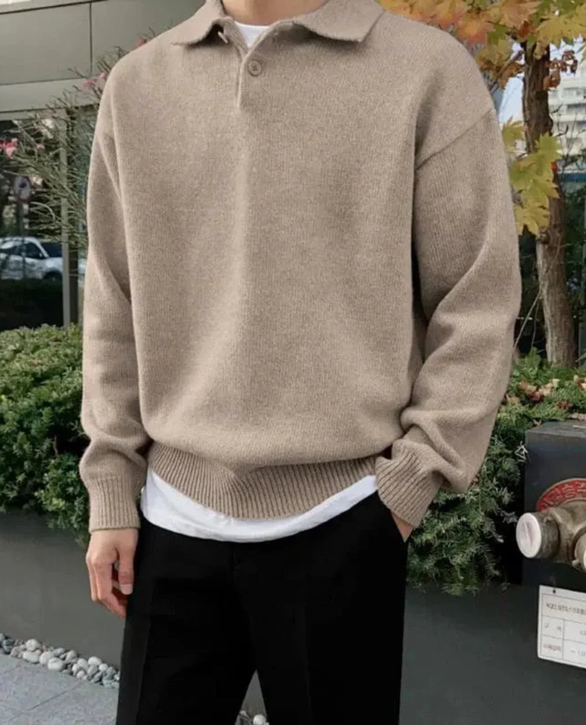 Dante Button Polo Sweater